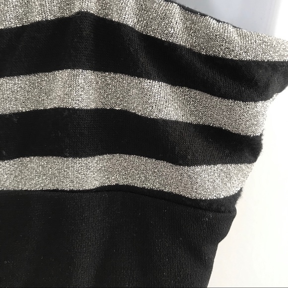 COPY - Guess Chic Silver Stripes & Black Pleaded Dress - Picture 13 of 15